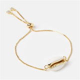 Gold Color Cowrie Shell Bracelets for Women Delicate Rope Chain Bracelet Beads Charm Bracelet Bohemian Beach Jewelry