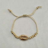 Gold Color Cowrie Shell Bracelets for Women Delicate Rope Chain Bracelet Beads Charm Bracelet Bohemian Beach Jewelry