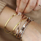 Inspirational Cuff Bracelet Bangle For Women Rose Gold Silver Engraved Mantra Bracelets Wife Fiance Personalized Gifts