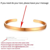 Inspirational Cuff Bracelet Bangle For Women Rose Gold Silver Engraved Mantra Bracelets Wife Fiance Personalized Gifts